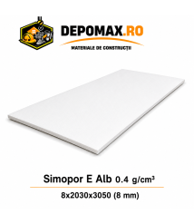 Placa rigida PVC Simopor E Alb 0.4 g/cm3, 8x2030x3050 mm Placa rigida PVC Simopor E Alb 0.4 g/cm3, 8x2030x3050 mm